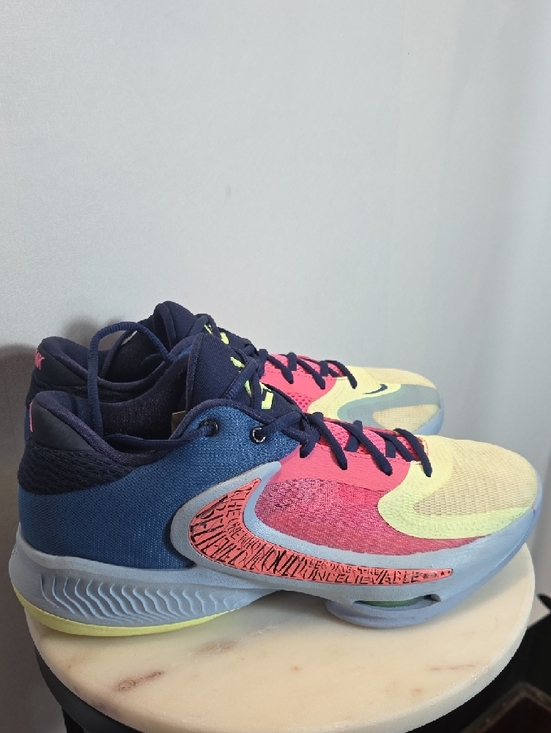 Nike Mens Zoom Freak 4  Athletic Sneakers  Navy, Pink & Yellow Size 10 main image 4